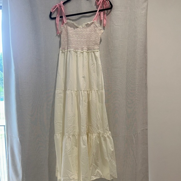Amazon Pink and Cream Maxi Dress - Picture 1 of 5